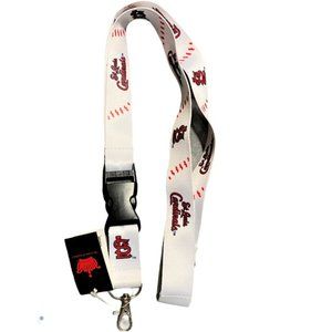 ST LOUIS CARDINALS BASEBALL LACES LANYARD KEYCHAIN